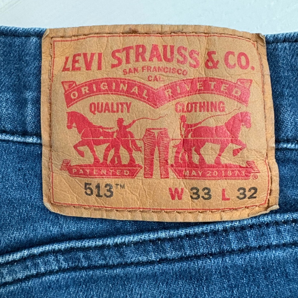 Men's Levi’s 513 Blue Jeans 33x32 - Picture 5 of 5